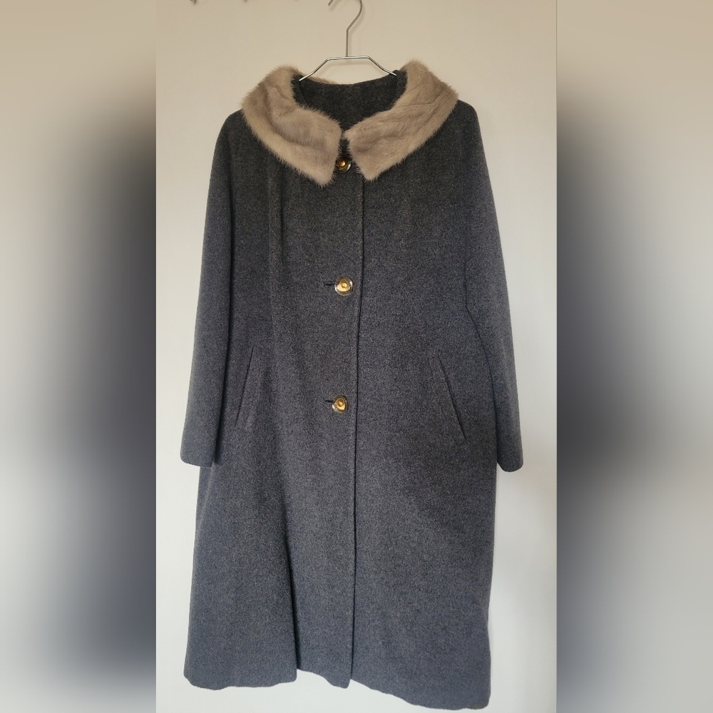 Vingate Workers Union Mink And Cashmere Gray Fur Coat